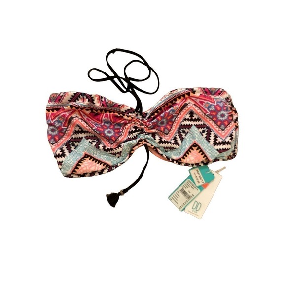 Seafolly Women's Sahara Nights DD Bandeau Style Bikini Top Size 6 Black NWT - Picture 2 of 6